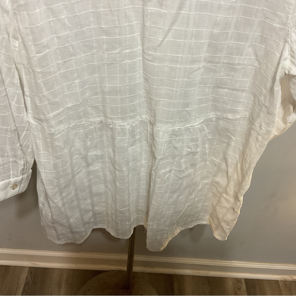 J.Jill White 3/4 Sleeve Blouse Size M NWT - Picture 8 of 10